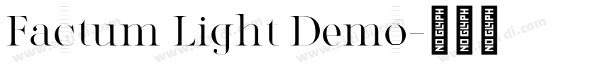 Factum Light Demo字体转换